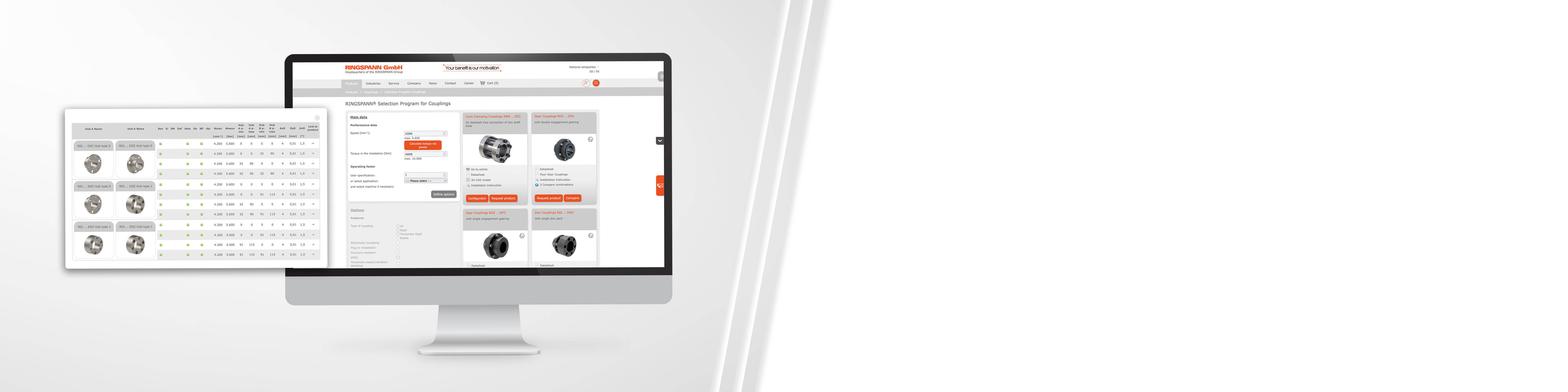 Innovatives Kupplungstool für effiziente Produktauswahl